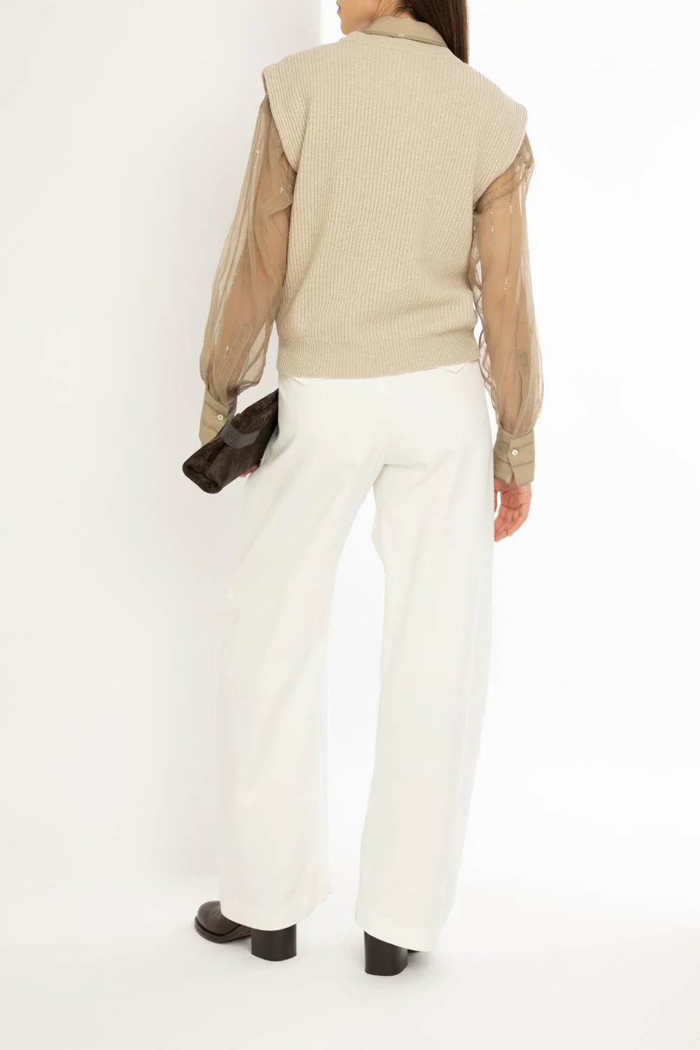 Nautical Sleeveless Knit Top - Image 4