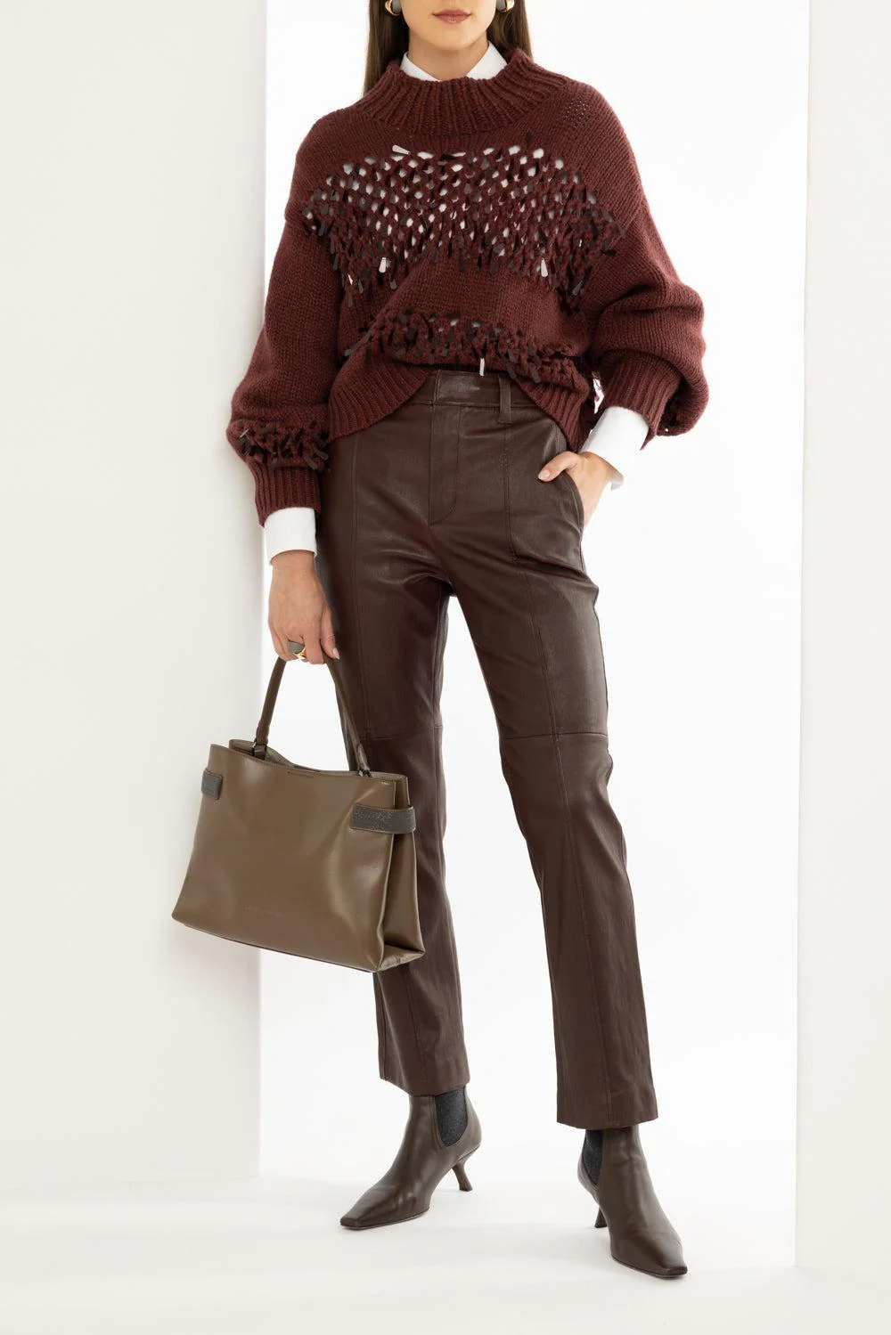 Net Stitch Embroidered Sweater - Image 2