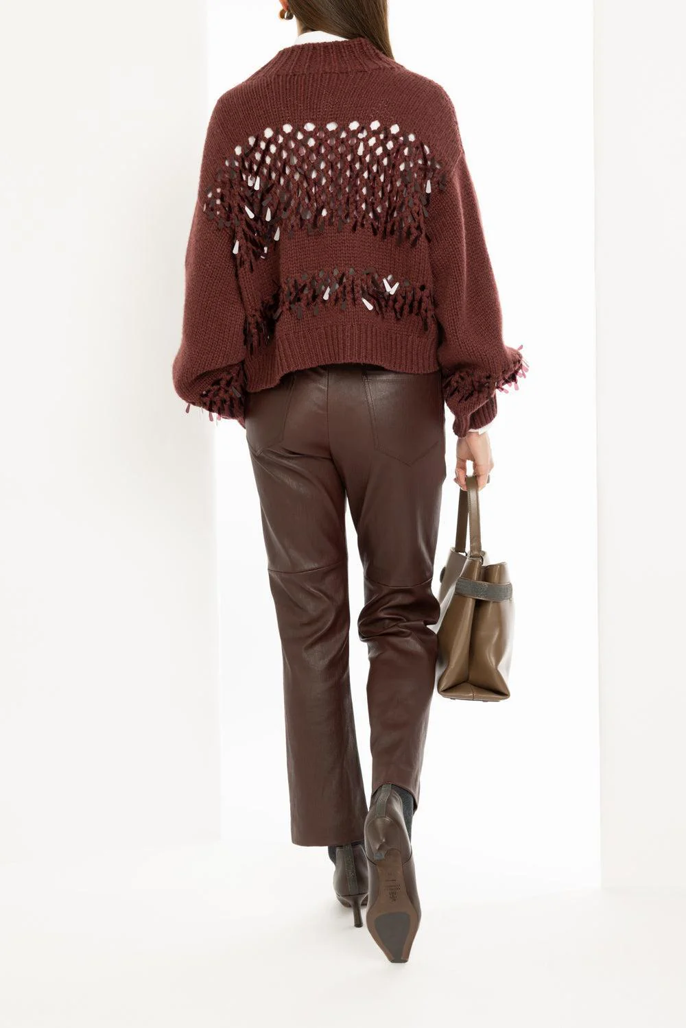 Net Stitch Embroidered Sweater - Image 4