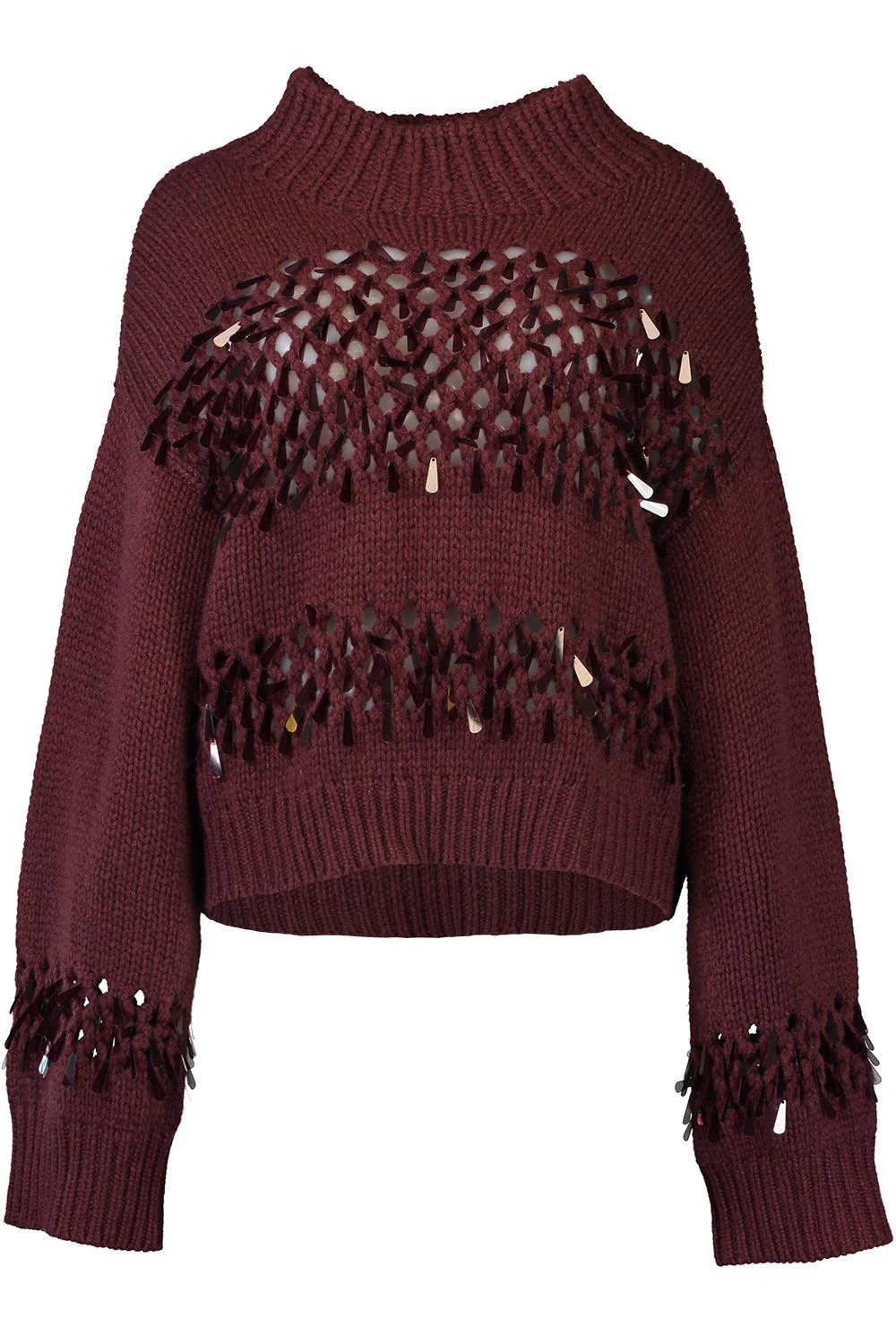 Net Stitch Embroidered Sweater - Image 5