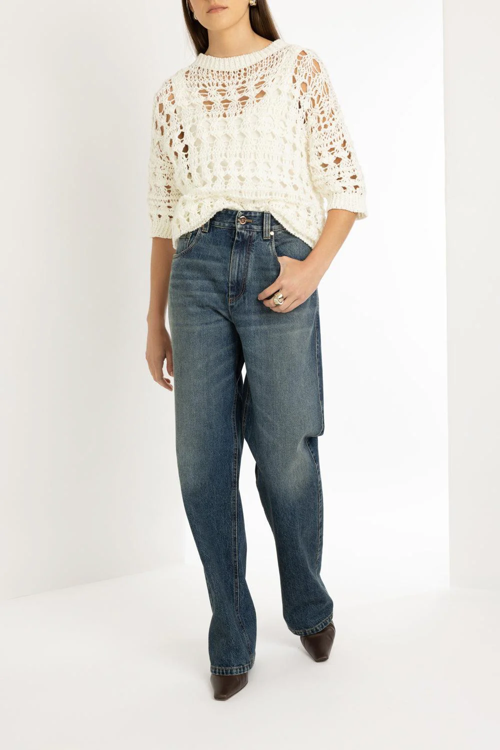 Open Work Knit Top - Image 2