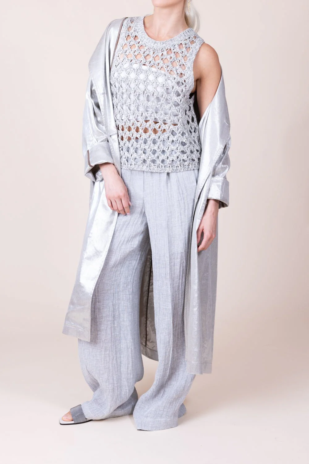 Openwork Knit Tank - Image 3