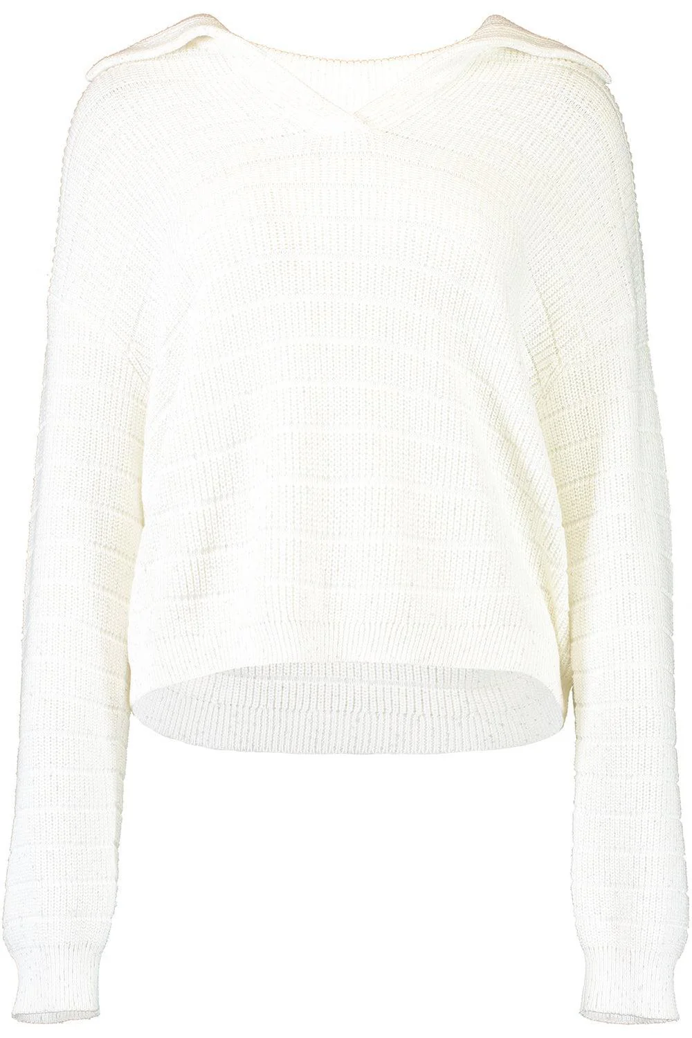 Pailette English Rib Collar Pullover