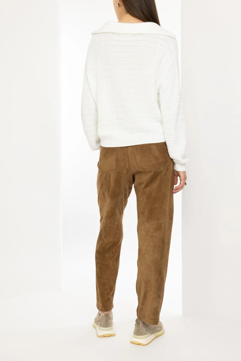 Pailette English Rib Collar Pullover - Image 4