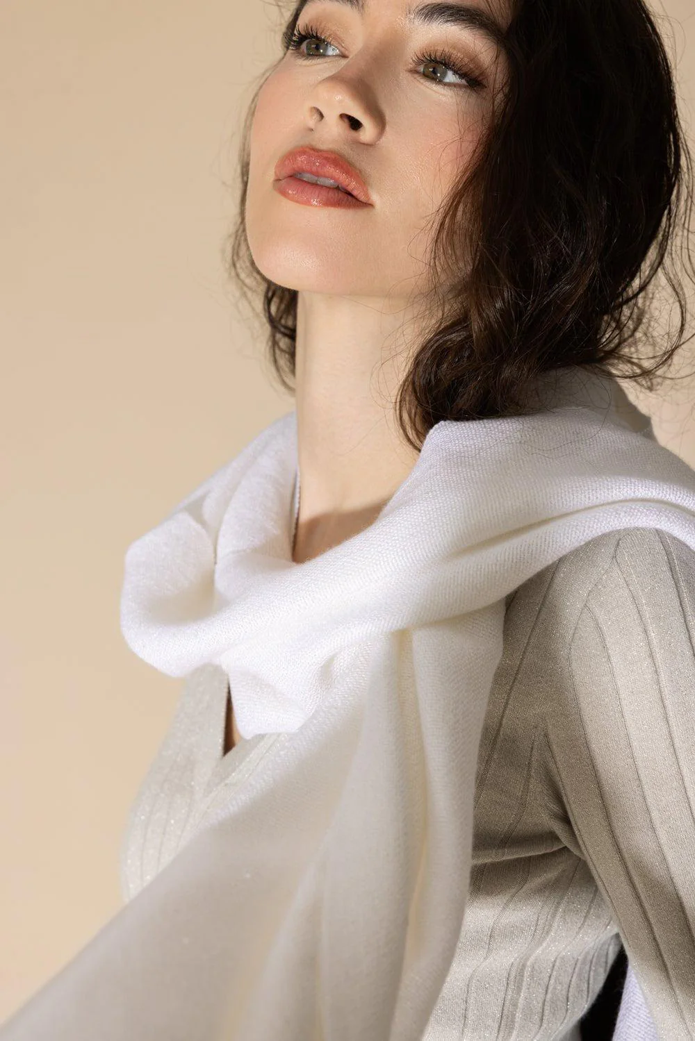 Pailette Scarf - Bianco - Image 2