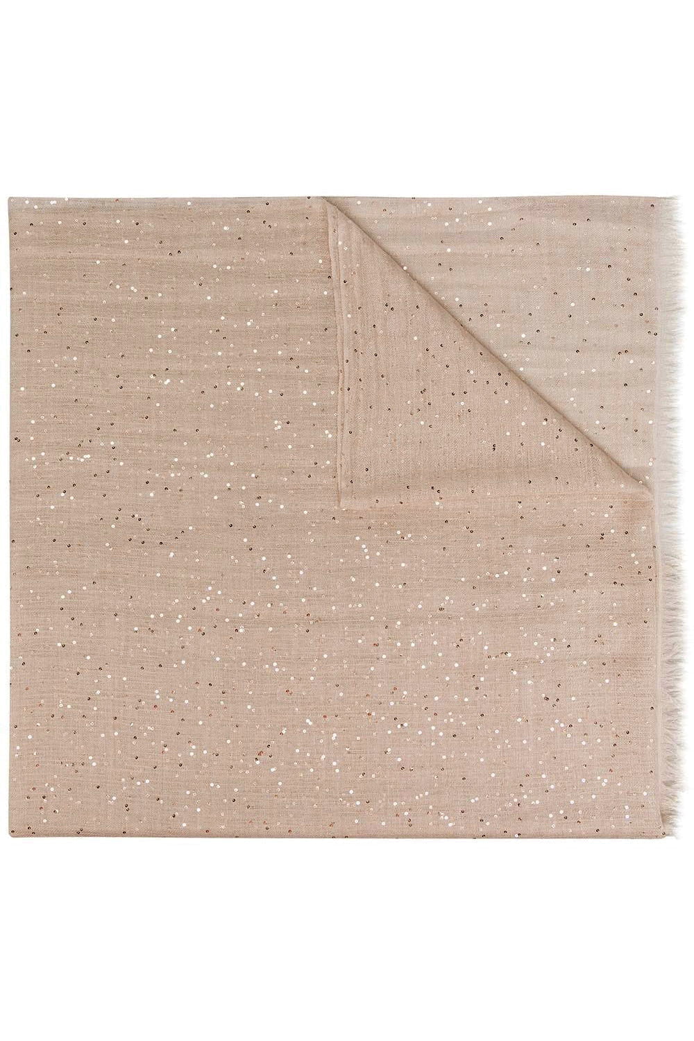 Pailette Scarf - Medium Brown