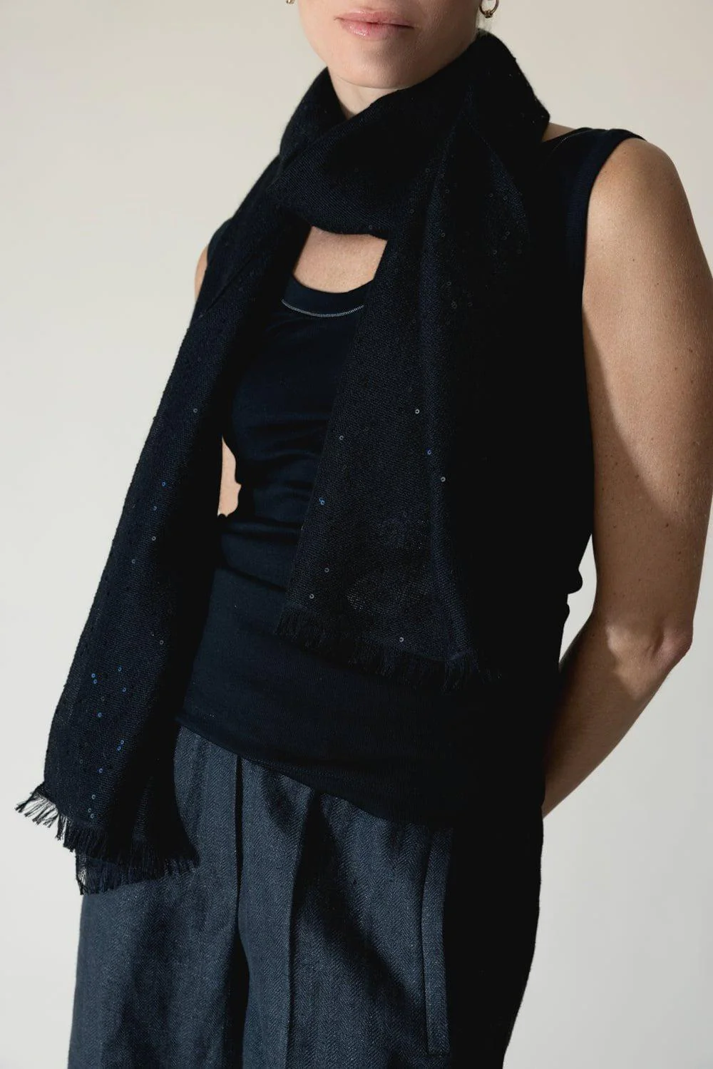Pailette Scarf - Nero - Image 3