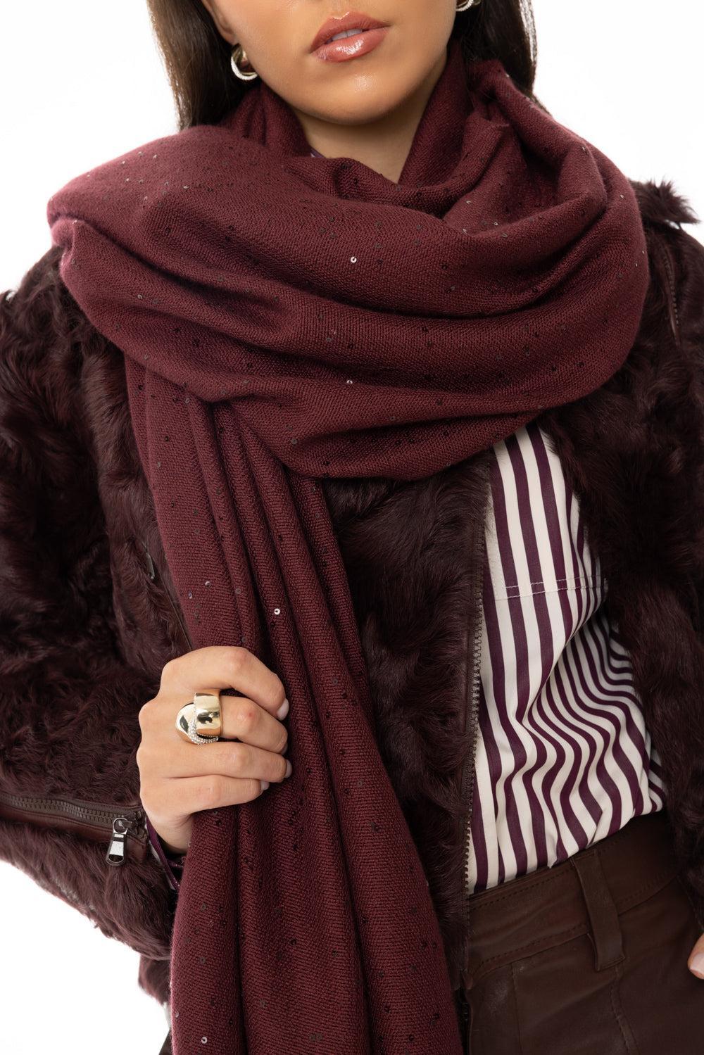 Paillette Scarf - Amaranto - Image 3