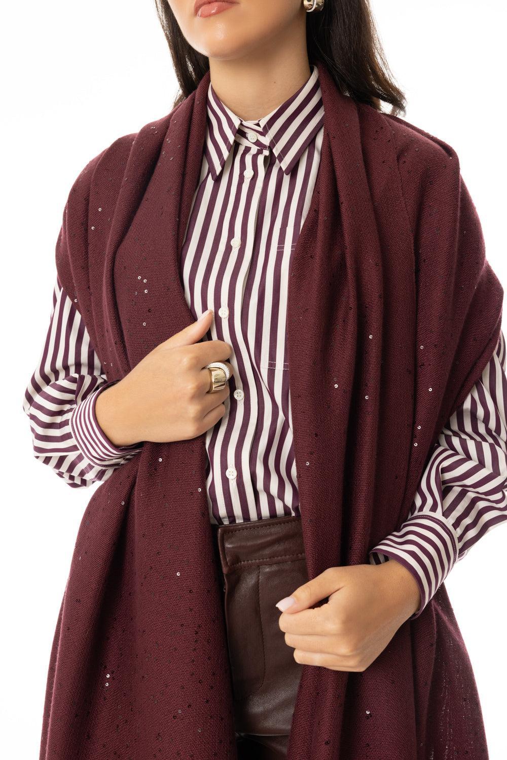 Paillette Scarf - Amaranto - Image 4