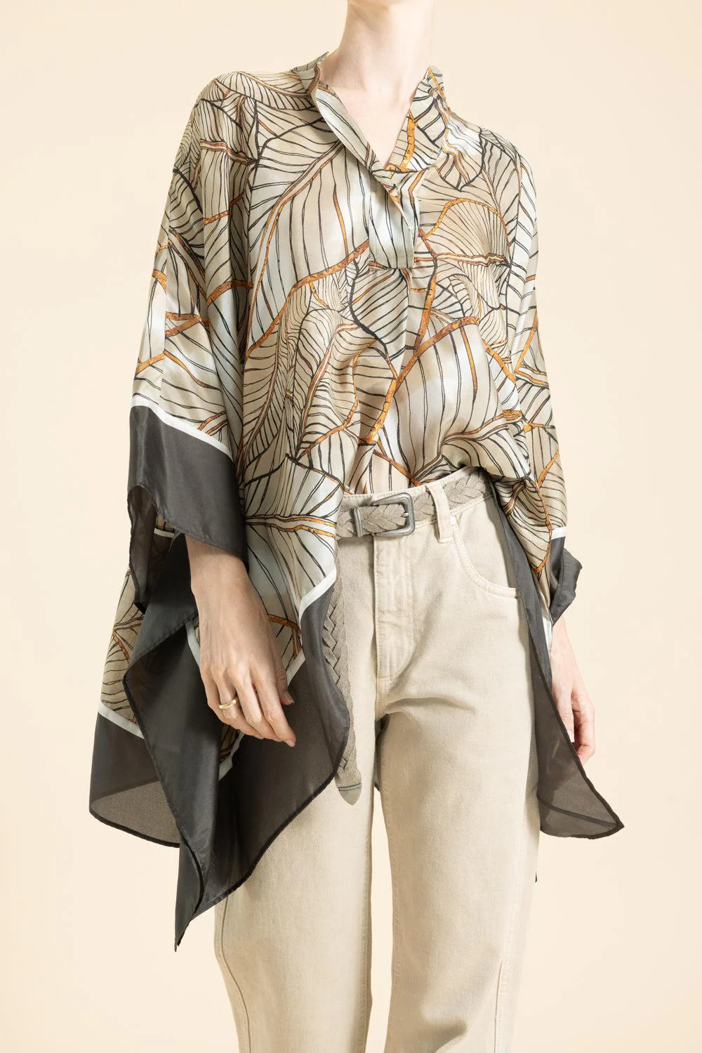 Papyrus Printed Poncho - Image 2