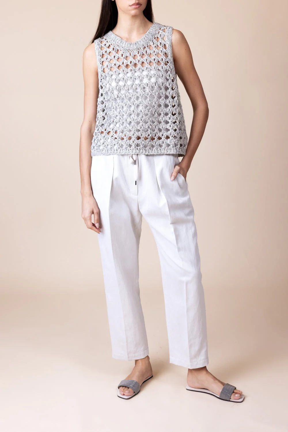 Pleated Straight Leg Pant - Image 2