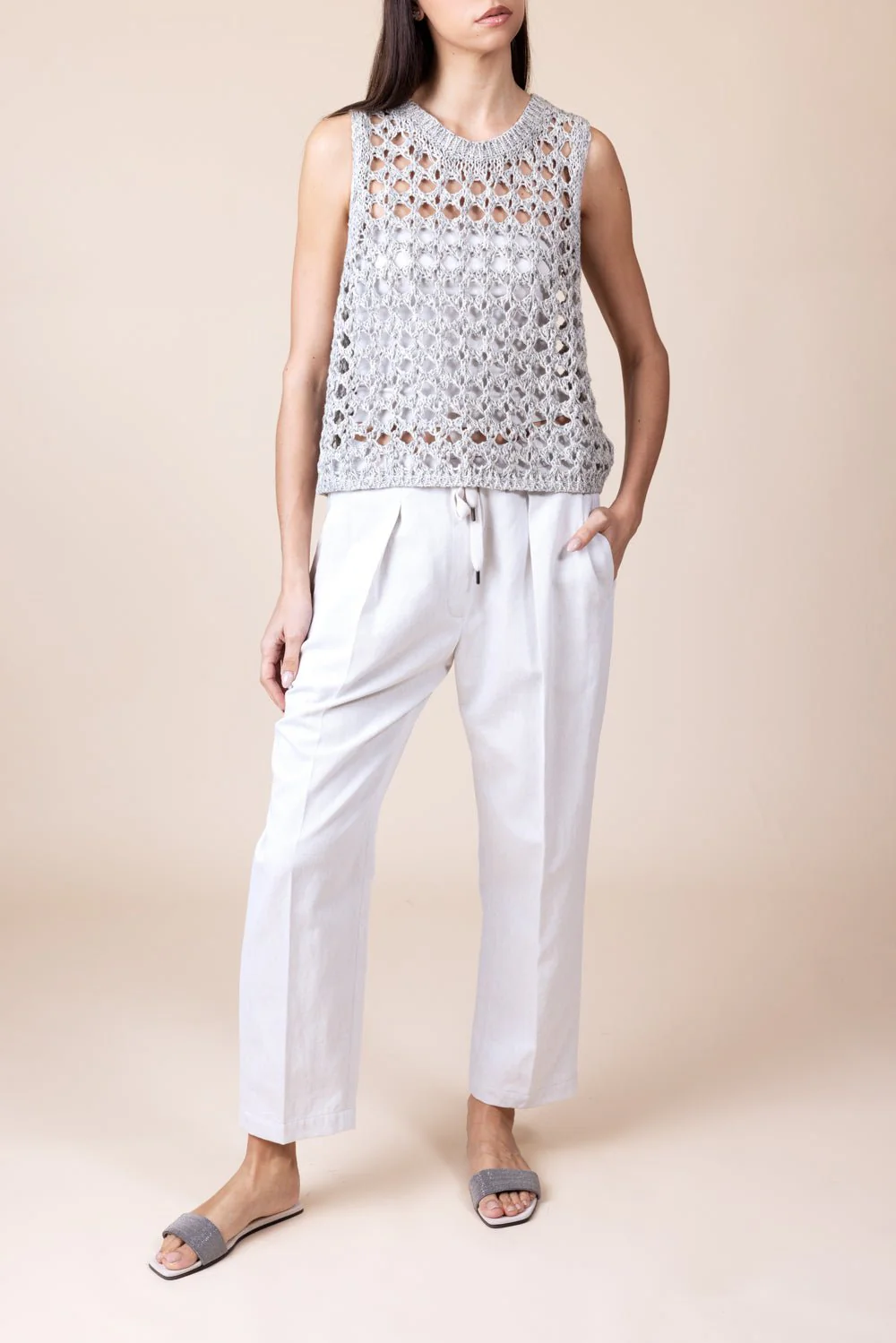 Pleated Straight Leg Pant - Image 3