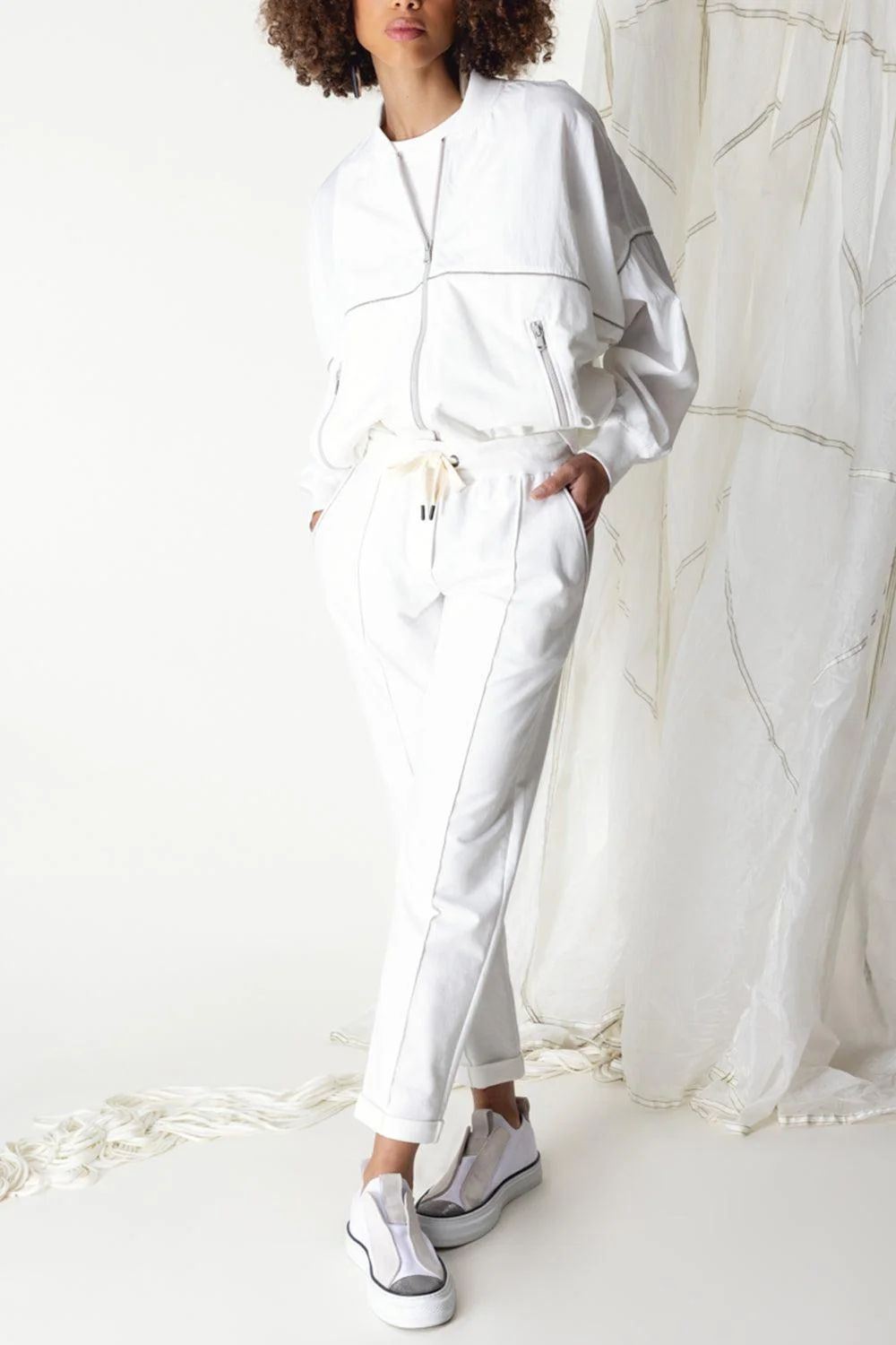 Precious Zipper Hooded Sweatshirt - Image 2