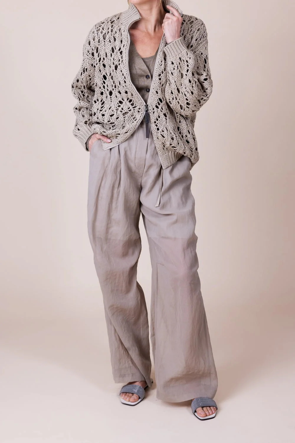 Precious Zipper Pull Cardigan - Image 2