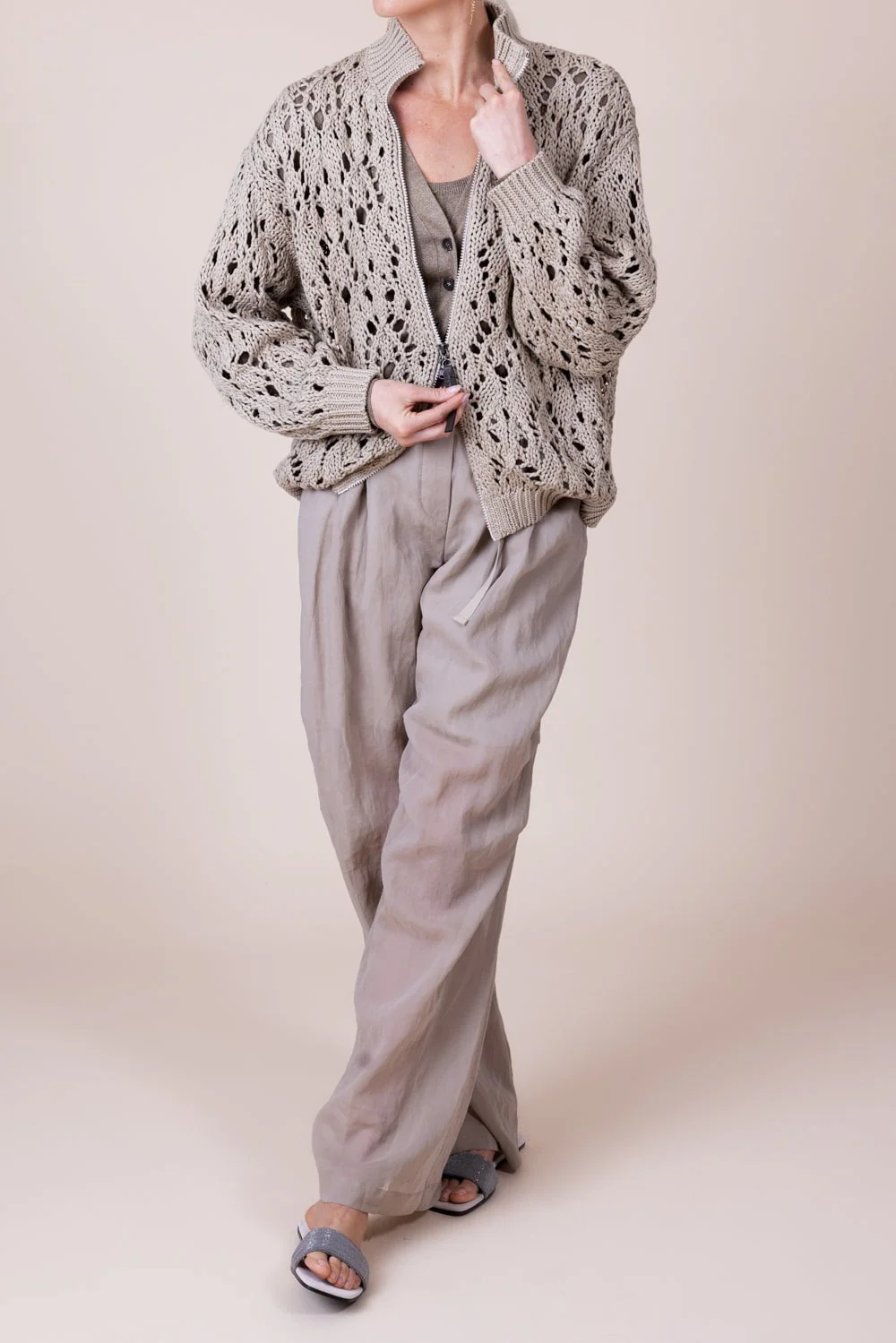 Precious Zipper Pull Cardigan - Image 4