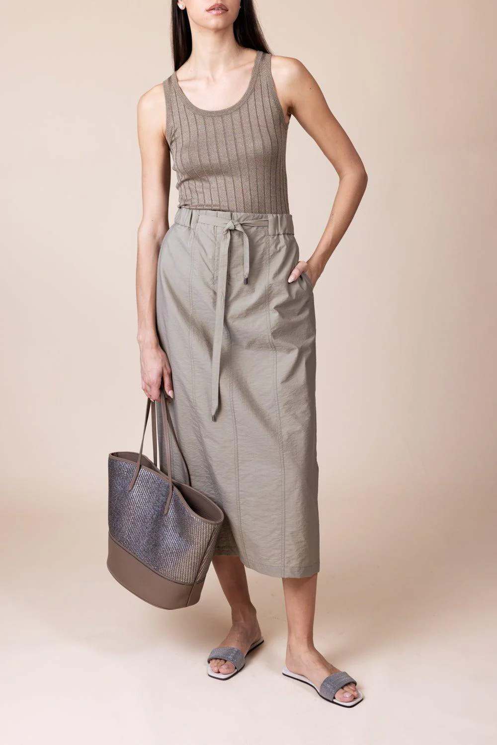 Pull On Midi Skirt - Image 2