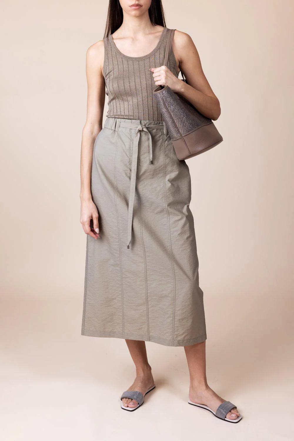Pull On Midi Skirt - Image 4