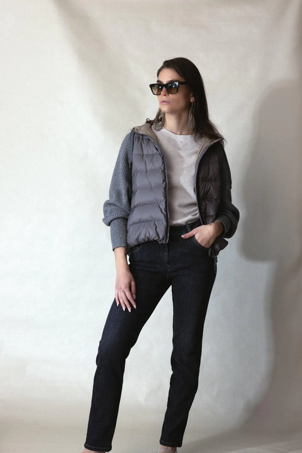 Ribbed Sleeve Padded Vest - Image 4