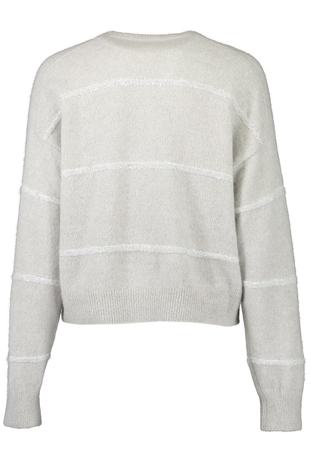 Sequin Stripe Vneck Sweater - Image 5