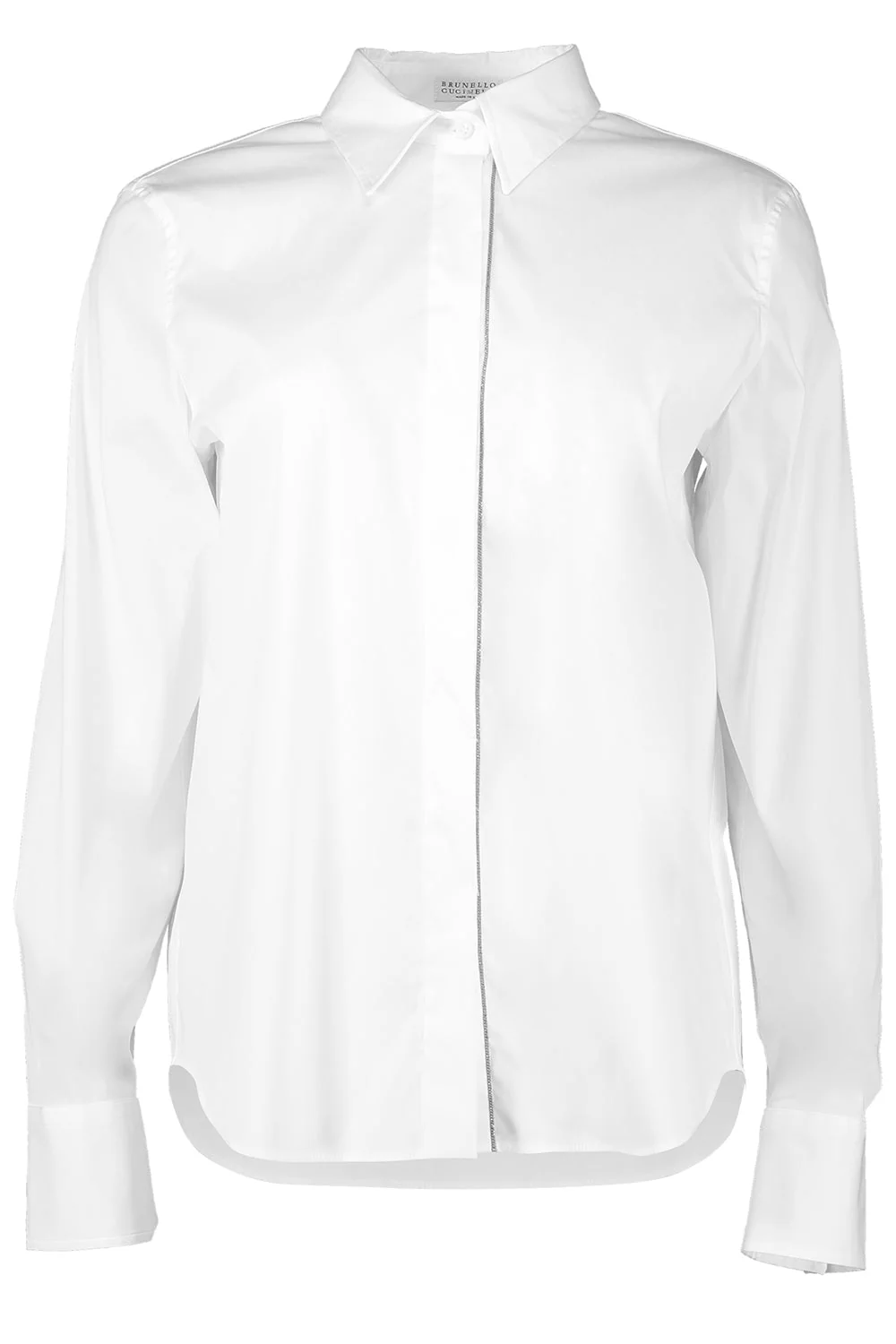Shiny Trim Stretch Shirt