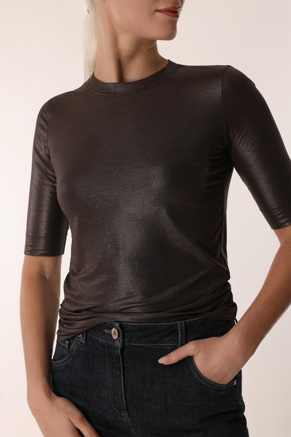 Short Sleeve Lurex Top - Image 3