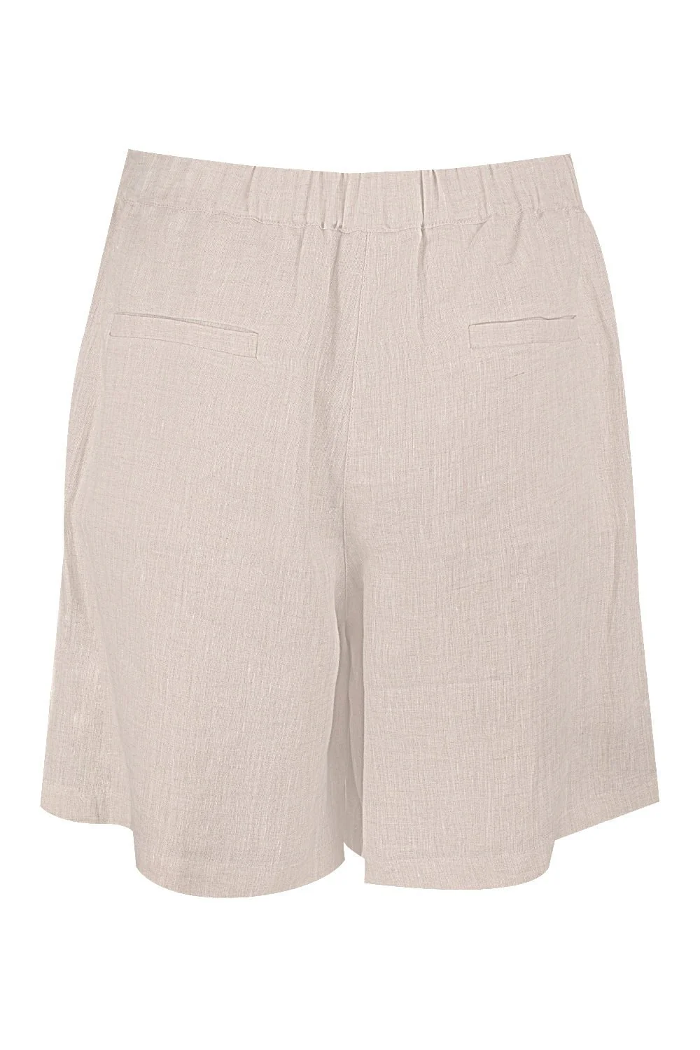 Single Pleated Shorts - Natural - Image 6