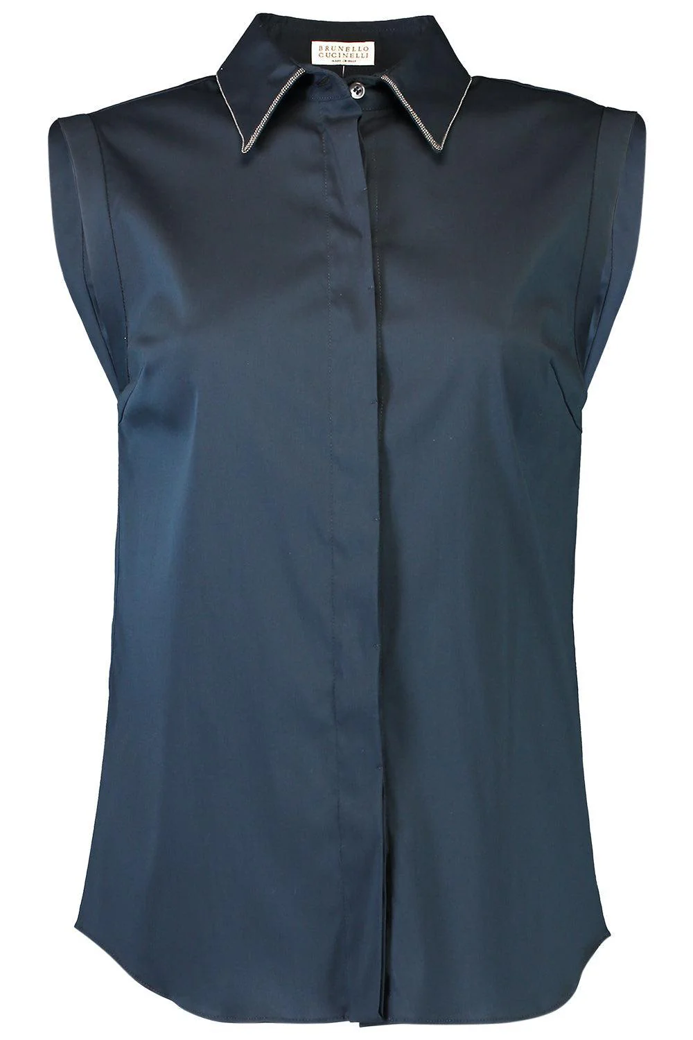 Sleeveless Monili Trim Blouse