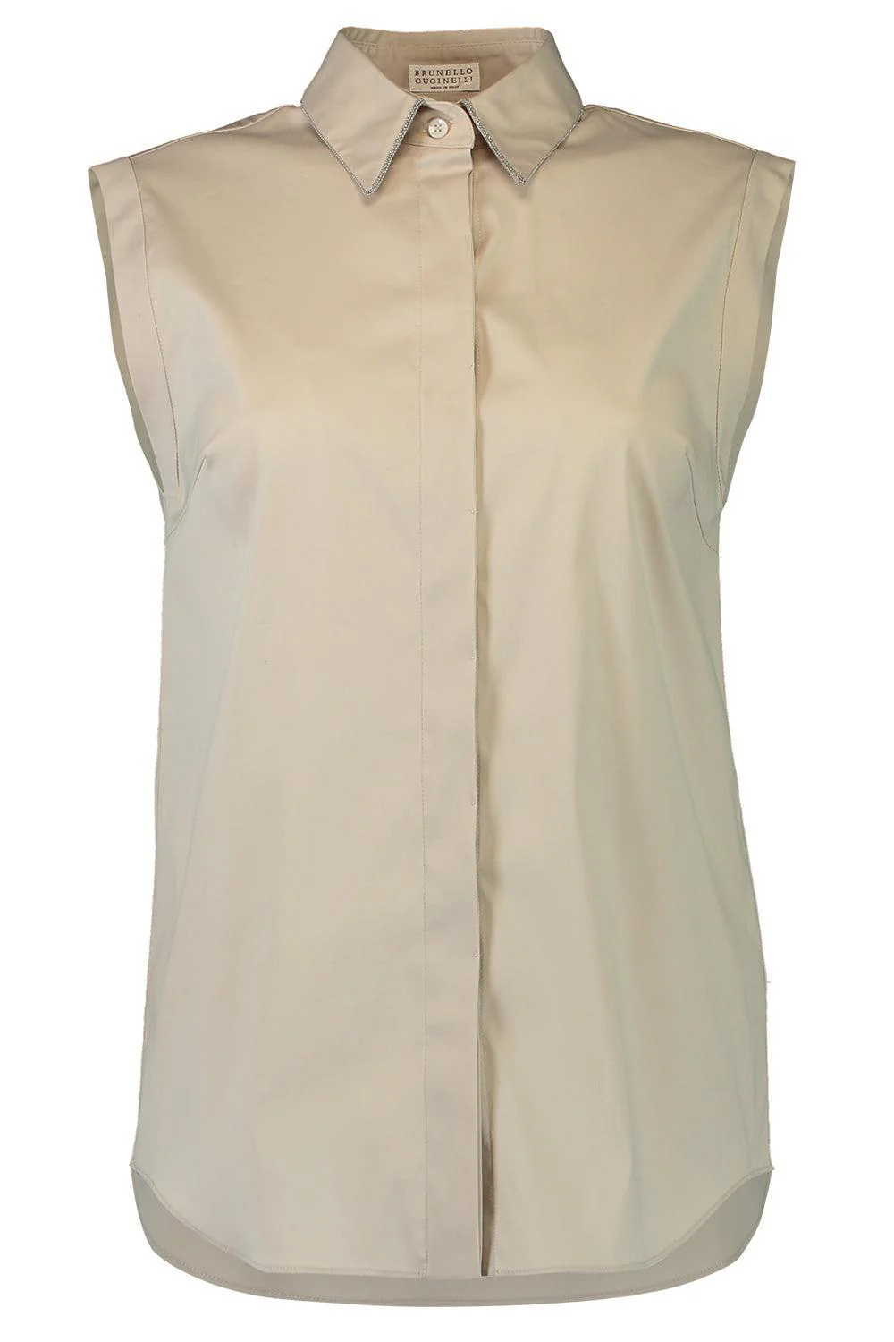 Monili Trim Sleeveless Top - Stoney Ground