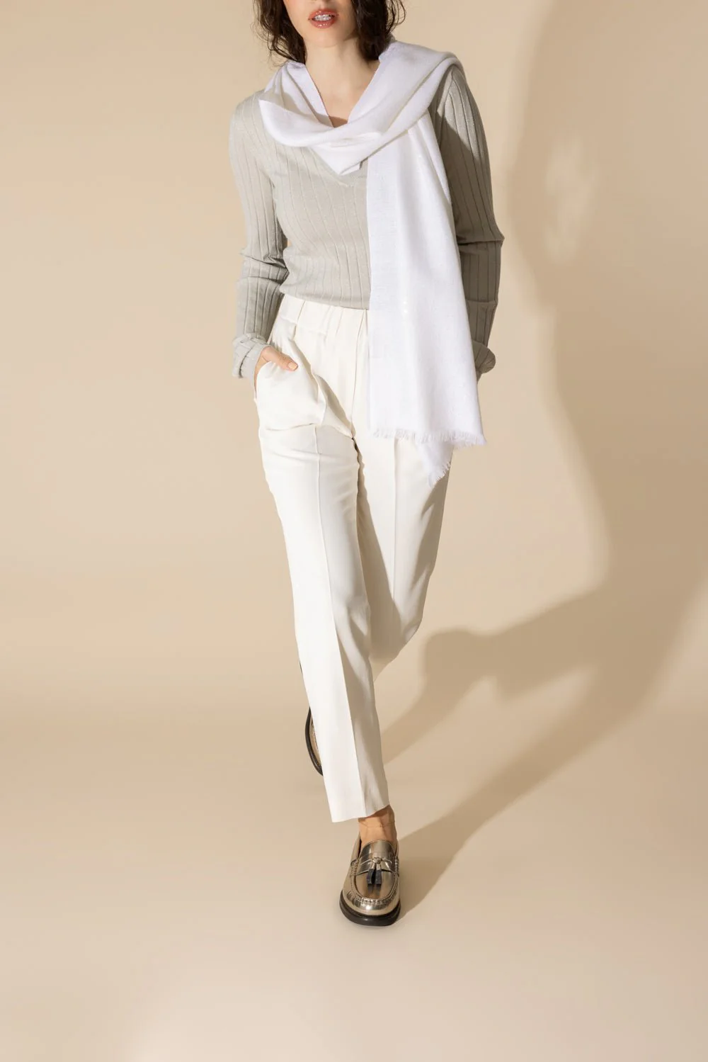 Sparkling Rib Knit Sweater - Image 2