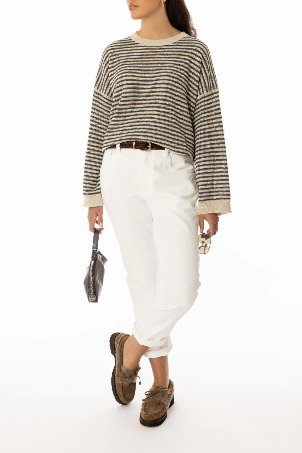Sparkling Summer Striped Sweater - Image 3