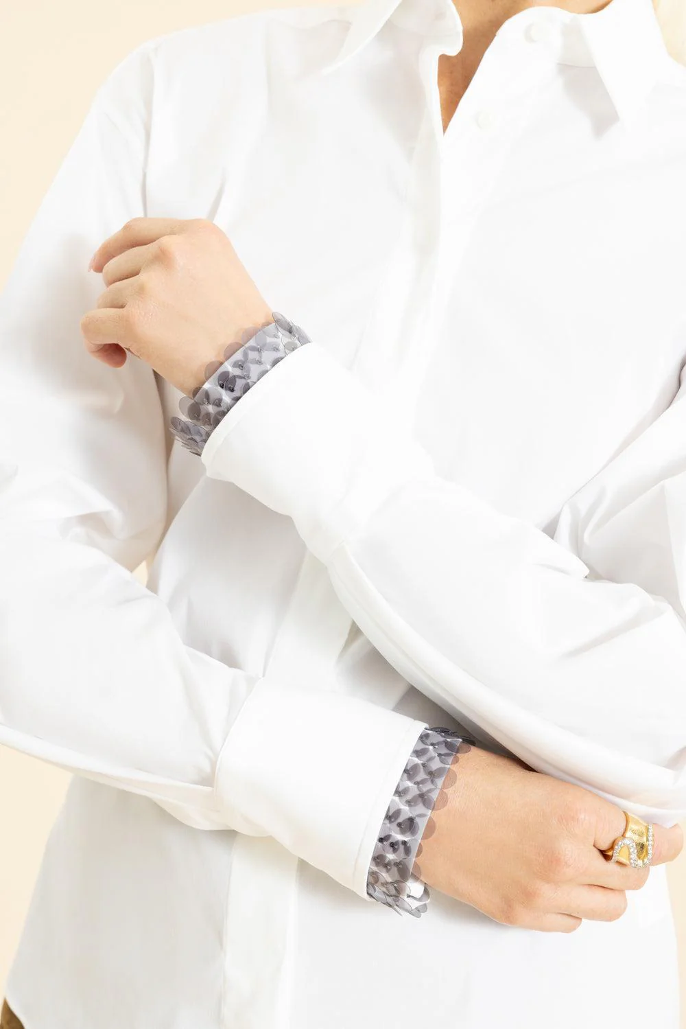 Stretch Sequin Trim Blouse - Image 3