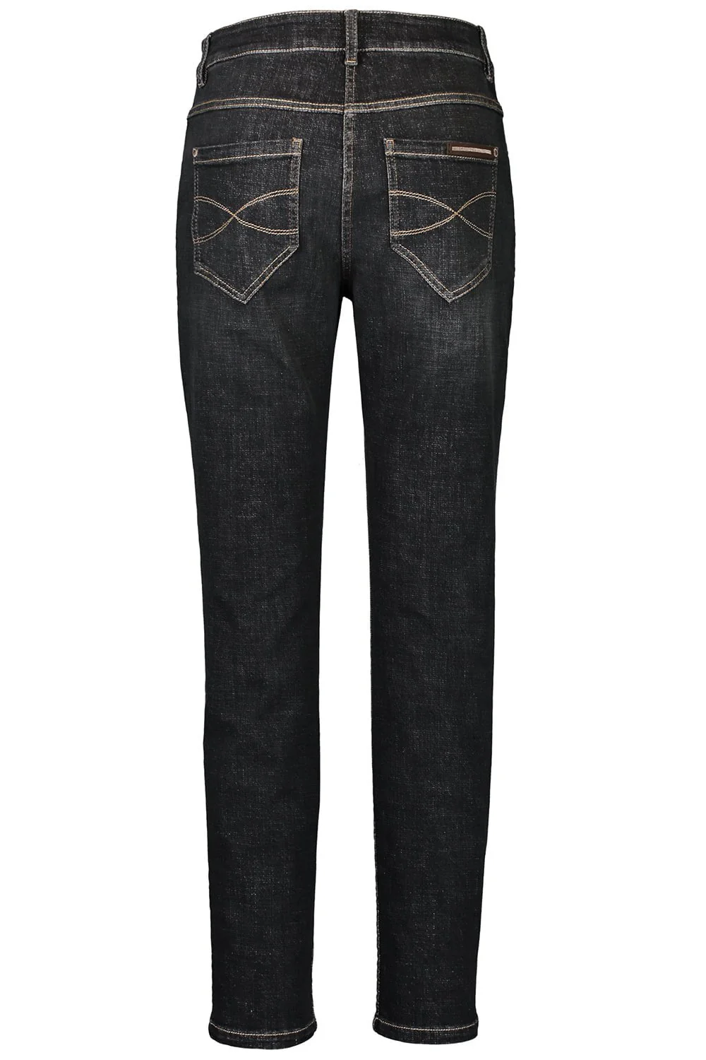 Stretch Slim Trousers - Dark Black Denim - Image 5