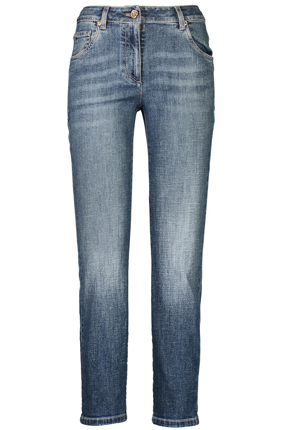 Stretch Slim Trousers - Dark Blue Denim