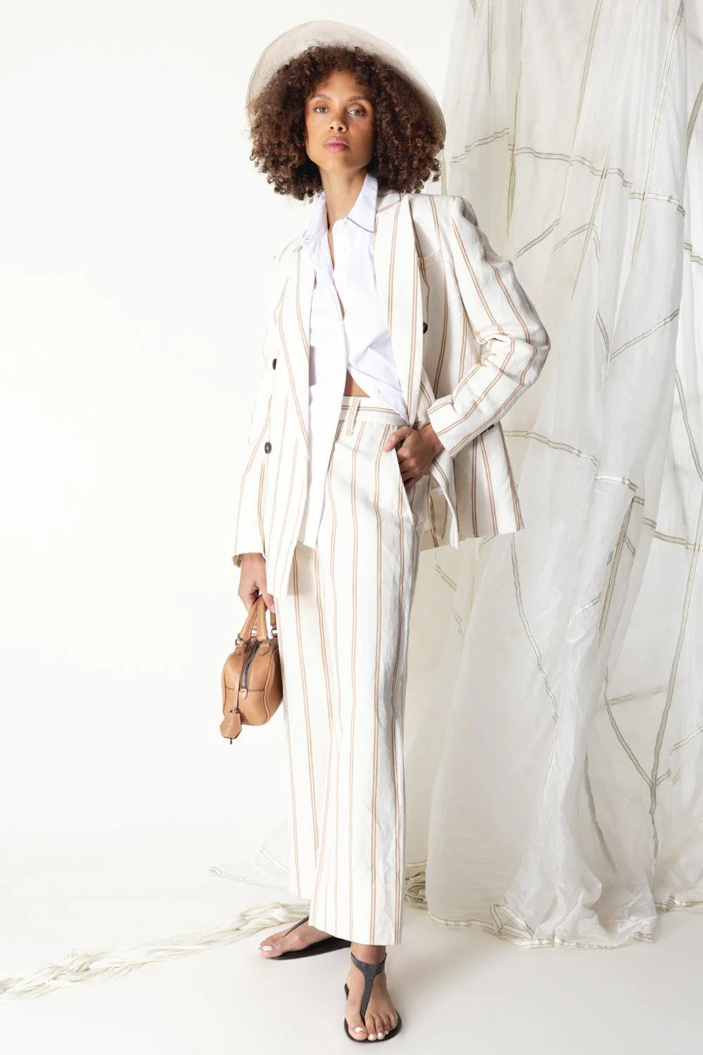 Structured Stripe Blazer - Image 2
