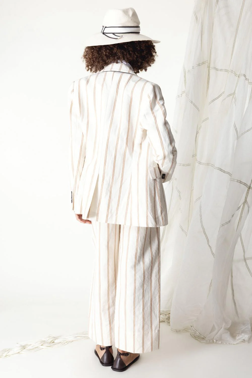 Structured Stripe Blazer - Image 4