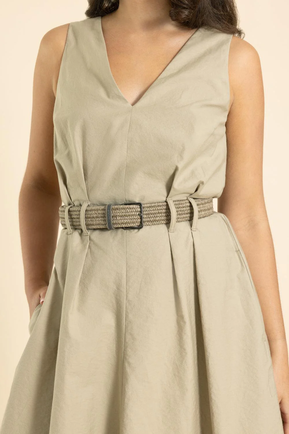 Texture Belted Mini Dress - Image 3