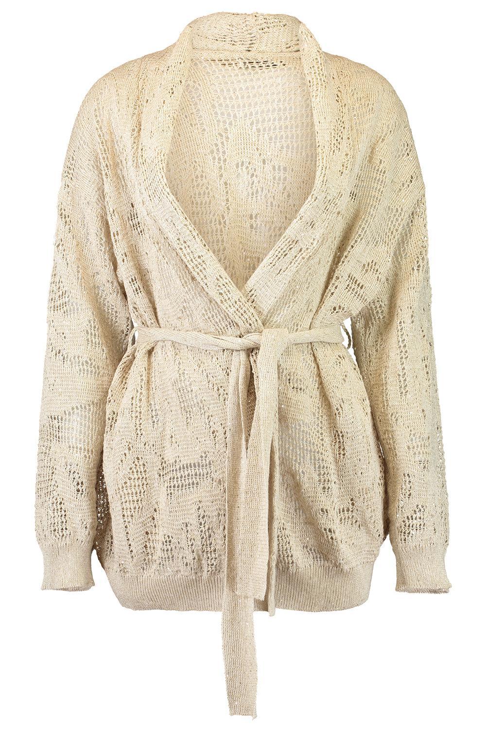 Water Leaves Embroidered Cardigan