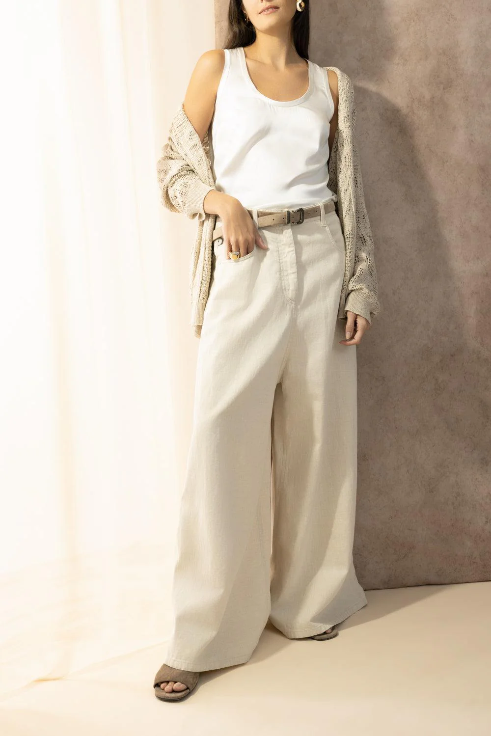 Water Leaves Embroidered Cardigan - Image 2