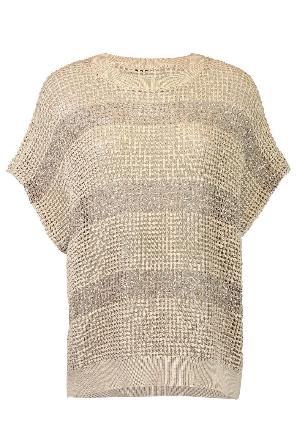 Water Reflection Kimono Crewneck - Dark Sand