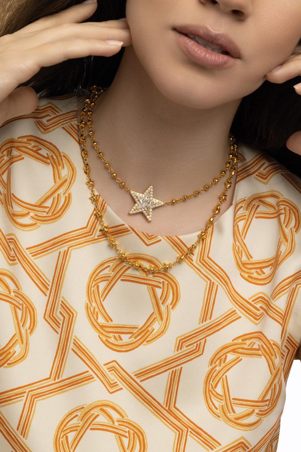 Diamond Mini Kite Star Necklace - Image 2