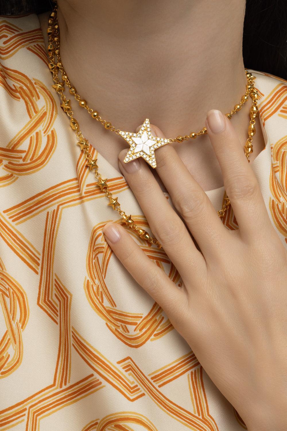 Diamond Mini Kite Star Necklace - Image 3