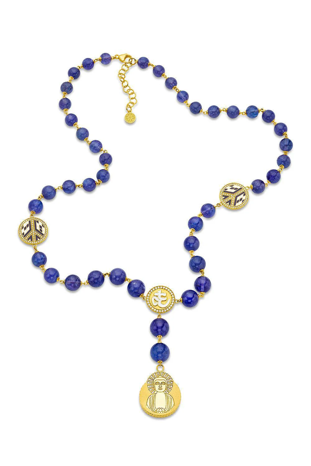 Golden Buddha Tanzanite Necklace