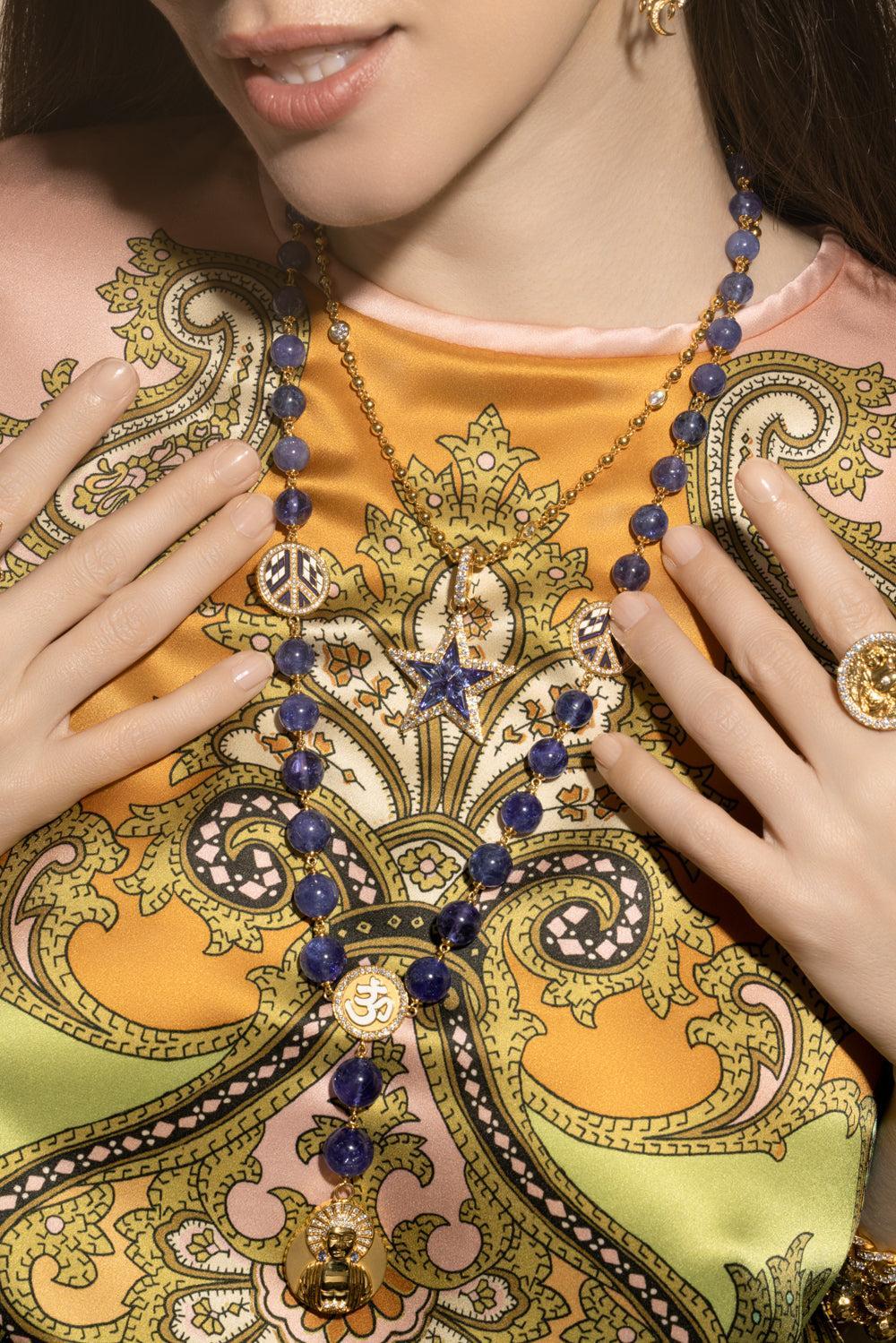 Golden Buddha Tanzanite Necklace - Image 2