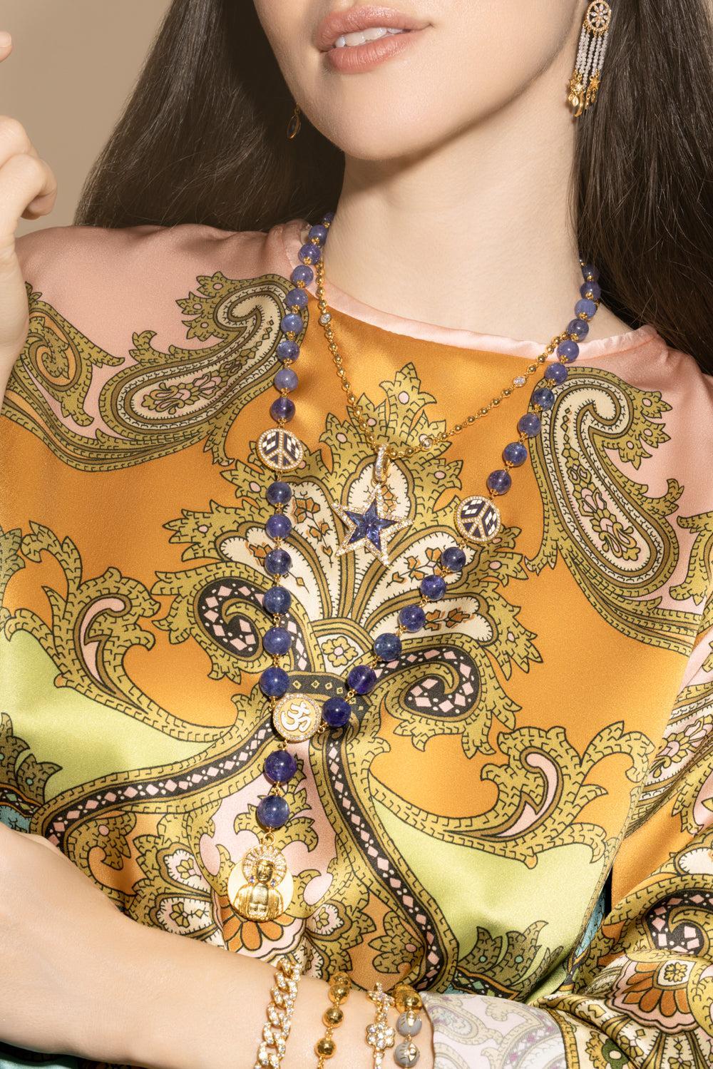 Golden Buddha Tanzanite Necklace - Image 4