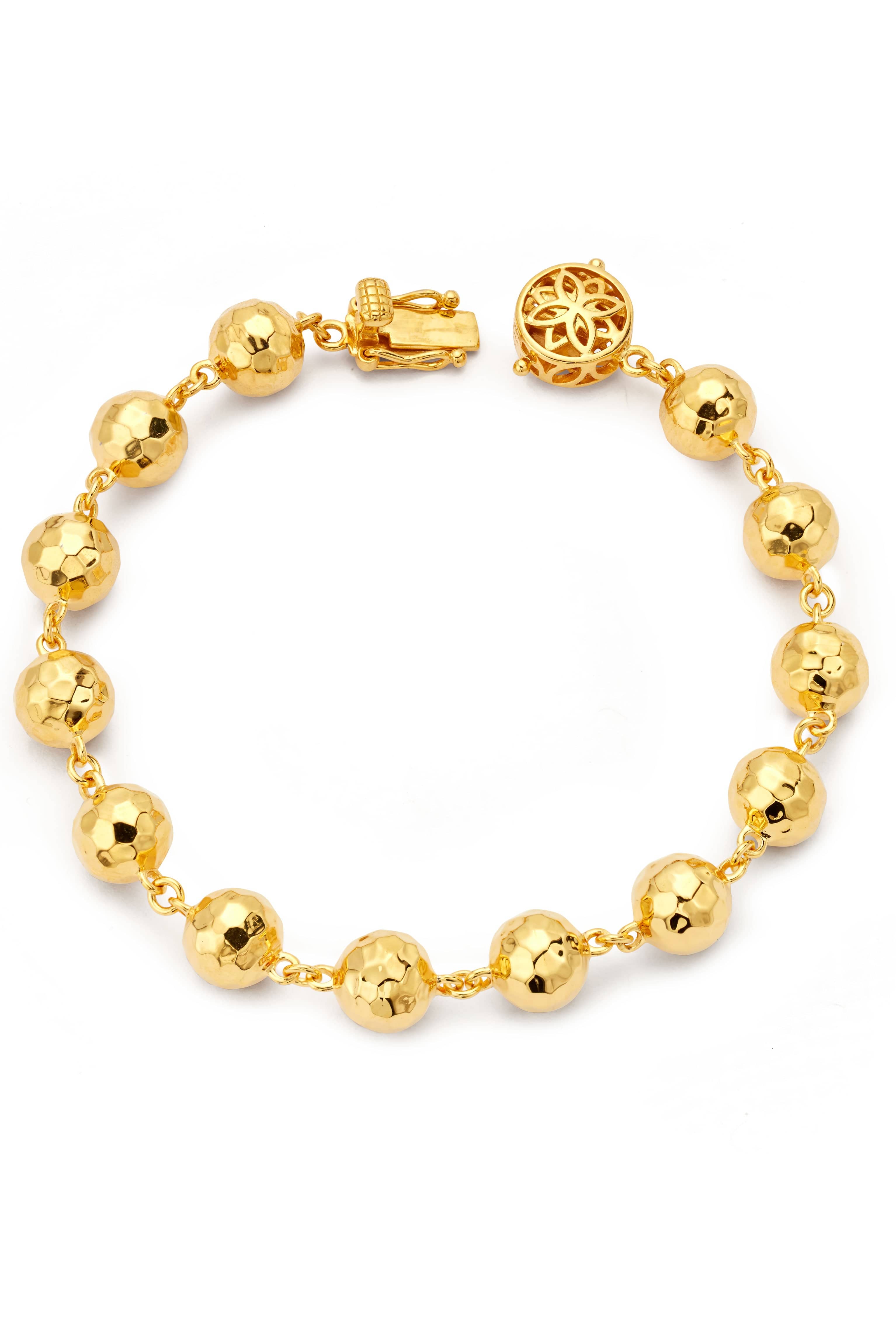 Hammered Ball Bead Bracelet