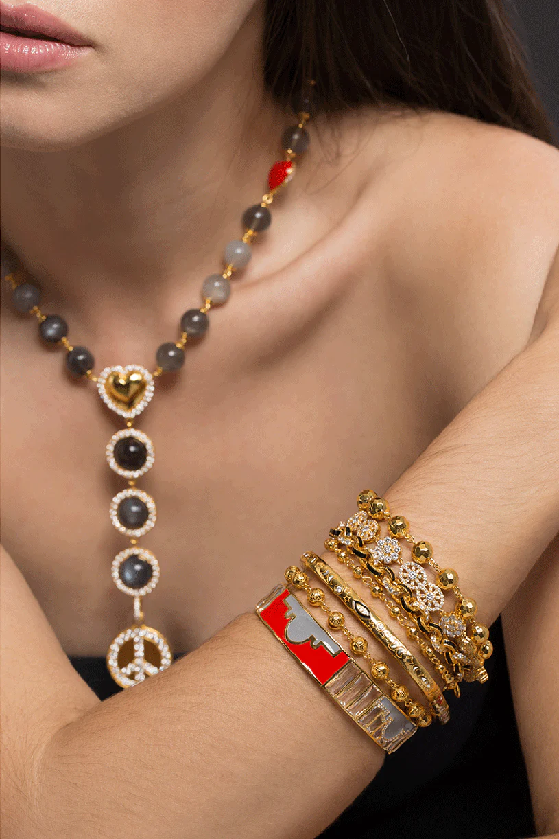 Hammered Ball Bead Bracelet - Image 2