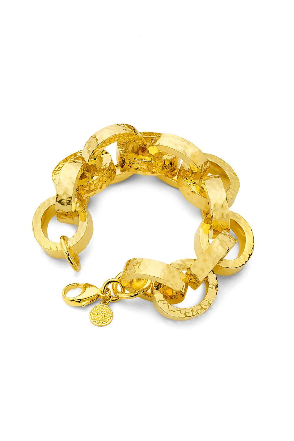 Hammered Big Link Bracelet