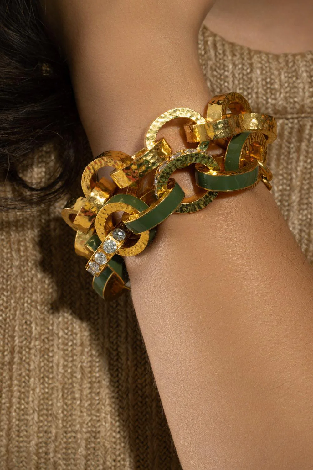 Hammered Big Link Bracelet - Image 2