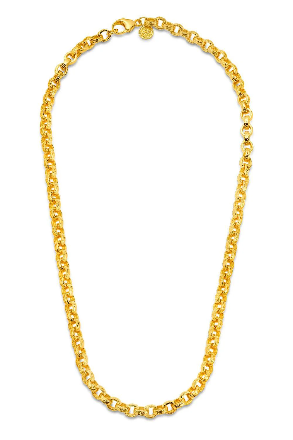 Hammered Link Necklace - 7mm