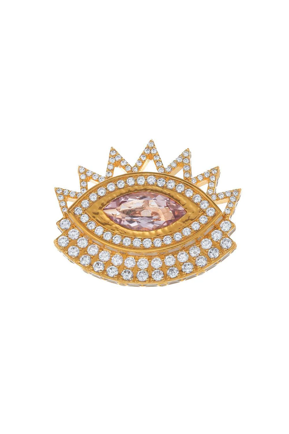 Morganite Evil Eye Ring